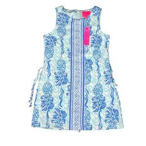 Lilly Pulitzer Donna Romper Bennet Blue Pineapple Print Women’s Sz 4 NWT